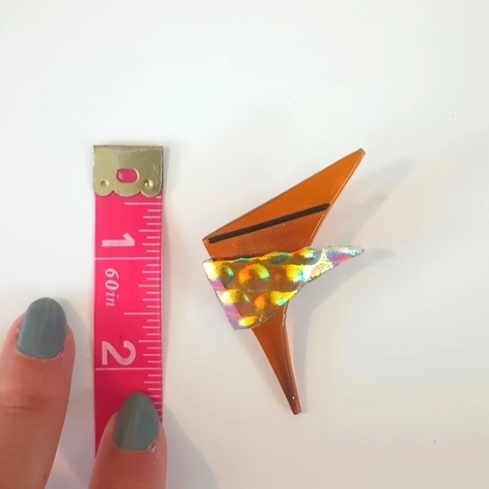 NWOT Artisan Handmade fused glass brooch pin
